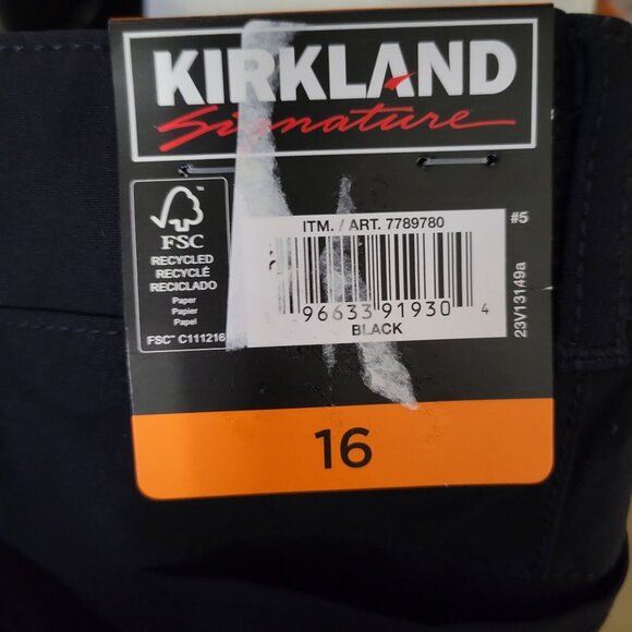 Kirkland Signature Womens Black Dress Pants Size 16 Stretch Waistband With Pocke - Picture 7 of 8